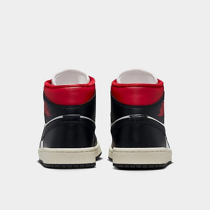 Nike Women's Air Jordan Retro 1 Mid Casual Shoes Black/Gym Red/Sail - BQ6472 061 6 Nike Women's Air Jordan Retro 1 Mid Casual Shoes Black/Gym Red/Sail - BQ6472 061 - Image 4