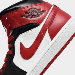 Nike Women's Air Jordan Retro 1 Mid Casual Shoes Black/Gym Red/White - BQ6472 079 -Stealth Fit Shop BQ6472 079 P3