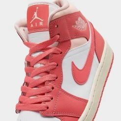 Nike Women's Air Jordan Retro 1 Mid Casual Shoes White/Sea Coral/Atmosphere/Sail - BQ6472 186 10 Nike Women's Air Jordan Retro 1 Mid Casual Shoes White/Sea Coral/Atmosphere/Sail - BQ6472 186 -Stealth Fit Shop BQ6472 186 P3