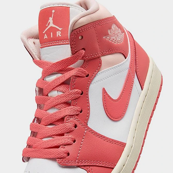 Nike Women's Air Jordan Retro 1 Mid Casual Shoes White/Sea Coral/Atmosphere/Sail - BQ6472 186 5 Nike Women's Air Jordan Retro 1 Mid Casual Shoes White/Sea Coral/Atmosphere/Sail - BQ6472 186 - Image 3