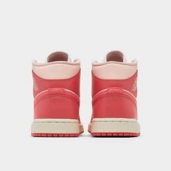 Nike Women's Air Jordan Retro 1 Mid Casual Shoes White/Sea Coral/Atmosphere/Sail - BQ6472 186 11 Nike Women's Air Jordan Retro 1 Mid Casual Shoes White/Sea Coral/Atmosphere/Sail - BQ6472 186 -Stealth Fit Shop BQ6472 186 P4
