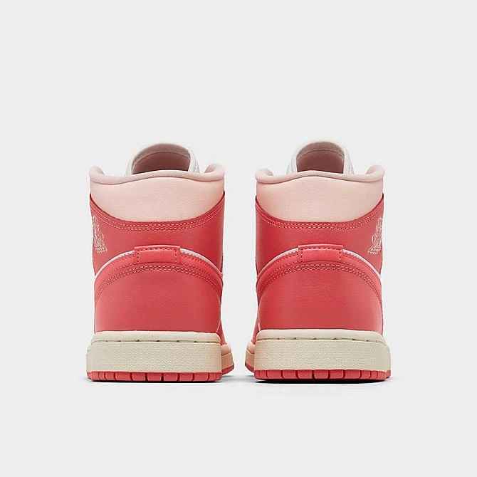 Nike Women's Air Jordan Retro 1 Mid Casual Shoes White/Sea Coral/Atmosphere/Sail - BQ6472 186 6 Nike Women's Air Jordan Retro 1 Mid Casual Shoes White/Sea Coral/Atmosphere/Sail - BQ6472 186 - Image 4