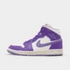 Nike Women's Air Jordan Retro 1 Mid Casual Shoes Action Grape/Sky J Light Purple/Sail - BQ6472 504