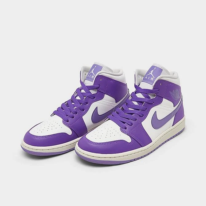 Nike Women's Air Jordan Retro 1 Mid Casual Shoes Action Grape/Sky J Light Purple/Sail - BQ6472 504 4 Nike Women's Air Jordan Retro 1 Mid Casual Shoes Action Grape/Sky J Light Purple/Sail - BQ6472 504 - Image 2