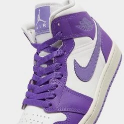 Nike Women's Air Jordan Retro 1 Mid Casual Shoes Action Grape/Sky J Light Purple/Sail - BQ6472 504 10 Nike Women's Air Jordan Retro 1 Mid Casual Shoes Action Grape/Sky J Light Purple/Sail - BQ6472 504 -Stealth Fit Shop BQ6472 504 P3