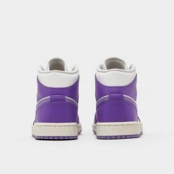 Nike Women's Air Jordan Retro 1 Mid Casual Shoes Action Grape/Sky J Light Purple/Sail - BQ6472 504 11 Nike Women's Air Jordan Retro 1 Mid Casual Shoes Action Grape/Sky J Light Purple/Sail - BQ6472 504 -Stealth Fit Shop BQ6472 504 P4