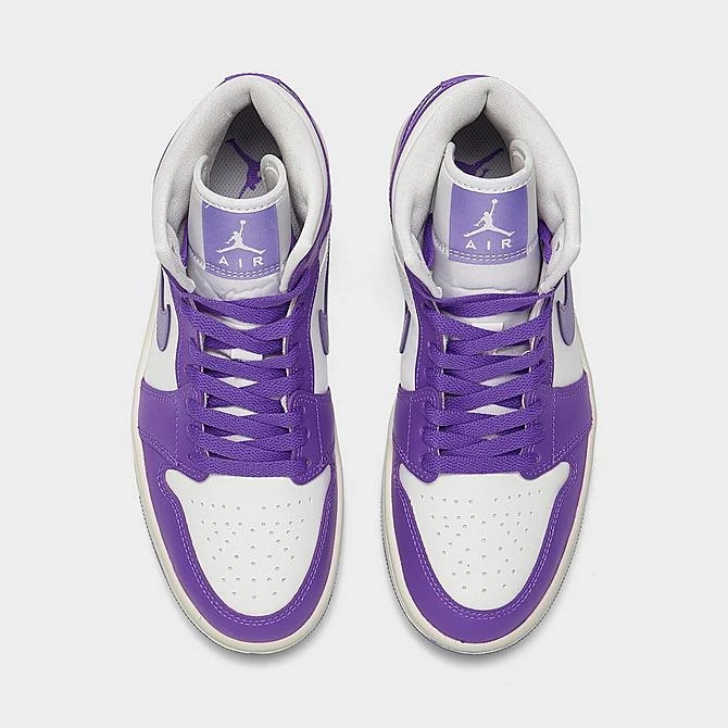Nike Women's Air Jordan Retro 1 Mid Casual Shoes Action Grape/Sky J Light Purple/Sail - BQ6472 504 7 Nike Women's Air Jordan Retro 1 Mid Casual Shoes Action Grape/Sky J Light Purple/Sail - BQ6472 504 - Image 5