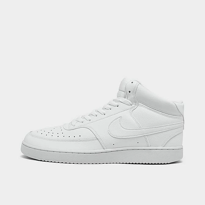 Men's Nike Court Vision Mid Casual Shoes White/White/White - CD5466 100 3 Men's Nike Court Vision Mid Casual Shoes White/White/White - CD5466 100