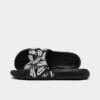 Men's Nike Victori One Print Slide Sandals Black/White/Black - CN9678 008 -Stealth Fit Shop CN9678 008 P1