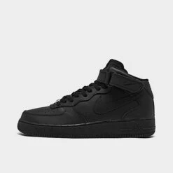 Men's Nike Air Force 1 Mid '07 Casual Shoes Black/Black - CW2289 001
