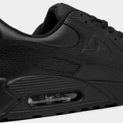 Men's Nike Air Max 90 Leather Casual Shoes Black/Black/Black - CZ5594 001 -Stealth Fit Shop CZ5594 001 P3