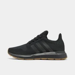 Men's Adidas Originals Swift Run Casual Shoes Core Black/Core Black/Gum - DB3603 BKG