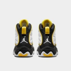 Nike Men's Air Jordan Pro Strong Basketball Shoes White/Tour Yellow/Black - DC8418 107 -Stealth Fit Shop DC8418 107 P4