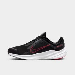 Men's Nike Quest 5 Road Running Shoes Black/Smoke Grey/University Red - DD0204 004