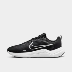 Men's Nike Downshifter 12 Training Shoes Black/White/Dark Smoke Grey/Pure Platinum - DD9293 001