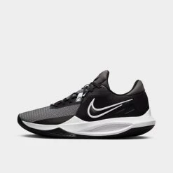 Men's Nike Precision 6 Basketball Shoes Black/White/Iron Grey/White - DD9535 003