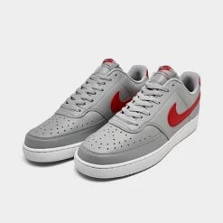 Men's Nike Court Vision Low Next Nature Casual Shoes Wolf Grey/White/University Red - DH2987 004 -Stealth Fit Shop DH2987 004 P2