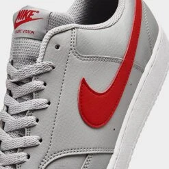 Men's Nike Court Vision Low Next Nature Casual Shoes Wolf Grey/White/University Red - DH2987 004 -Stealth Fit Shop DH2987 004 P3
