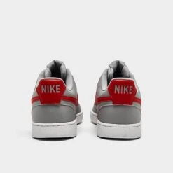 Men's Nike Court Vision Low Next Nature Casual Shoes Wolf Grey/White/University Red - DH2987 004 -Stealth Fit Shop DH2987 004 P4