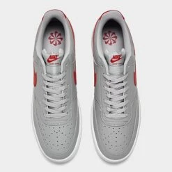Men's Nike Court Vision Low Next Nature Casual Shoes Wolf Grey/White/University Red - DH2987 004 -Stealth Fit Shop DH2987 004 P5