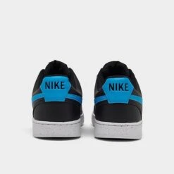 Men's Nike Court Vision Low Next Nature Casual Shoes Black/White/Laser Blue - DH2987 005 -Stealth Fit Shop DH2987 005 P4