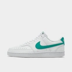 Men's Nike Court Vision Low Next Nature Casual Shoes White/Clear Jade - DH2987 109