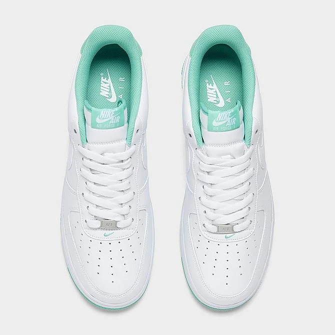Men's Nike Air Force 1 Low Casual Shoes White/White/Light Menta - DH7561 107 7 Men's Nike Air Force 1 Low Casual Shoes White/White/Light Menta - DH7561 107 - Image 5