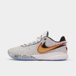 Nike LeBron 20 Basketball Shoes White/Metallic Gold/Black/University Red - DJ5423 100