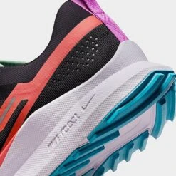 Men's Nike Pegasus Trail 4 Running Shoes Black/Magic Ember/Vivid Purple/Enamel Green/Laser Blue - DJ6158 003 -Stealth Fit Shop DJ6158 003 P3