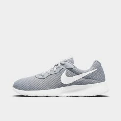 Men's Nike Tanjun Casual Shoes Wolf Grey/Barely Volt/Black/White - DJ6258 002