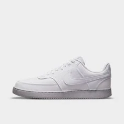 Men's Nike Court Vision Low Canvas Casual Shoes White/White/White - DJ6260 100