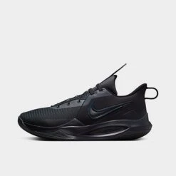 Men's Nike Precision 6 FlyEase Basketball Shoes Black/Black/Anthracite - DJ7552 001