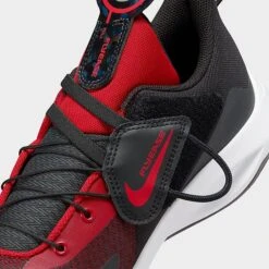 Men's Nike Precision 6 FlyEase Basketball Shoes Black/University Red/Gym Red/White - DJ7552 002 -Stealth Fit Shop DJ7552 002 P3