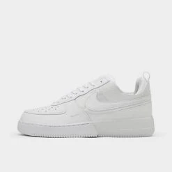 Men's Nike Air Force 1 React Casual Shoes White/White/White - DM0573 100