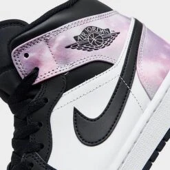 Nike Air Jordan 1 Mid SE Casual Shoes Black/White/Amethyst Wave/Bleached Coral - DM1200 001 10 Nike Air Jordan 1 Mid SE Casual Shoes Black/White/Amethyst Wave/Bleached Coral - DM1200 001 -Stealth Fit Shop DM1200 001 P3