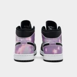 Nike Air Jordan 1 Mid SE Casual Shoes Black/White/Amethyst Wave/Bleached Coral - DM1200 001 11 Nike Air Jordan 1 Mid SE Casual Shoes Black/White/Amethyst Wave/Bleached Coral - DM1200 001 -Stealth Fit Shop DM1200 001 P4