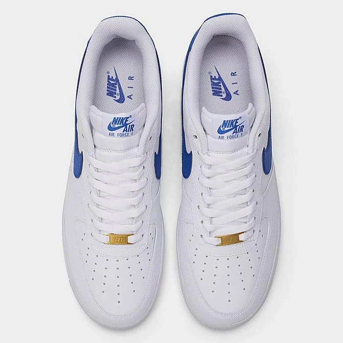 Men's Nike Air Force 1 Low Casual Shoes White/White/Game Royal - DM2845 100 7 Men's Nike Air Force 1 Low Casual Shoes White/White/Game Royal - DM2845 100 - Image 5