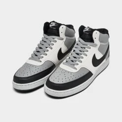 Men's Nike Court Vision Mid Next Nature Casual Shoes Light Smoke Grey/Black/Sail - DN3577 002 9 Men's Nike Court Vision Mid Next Nature Casual Shoes Light Smoke Grey/Black/Sail - DN3577 002 -Stealth Fit Shop DN3577 002 P2