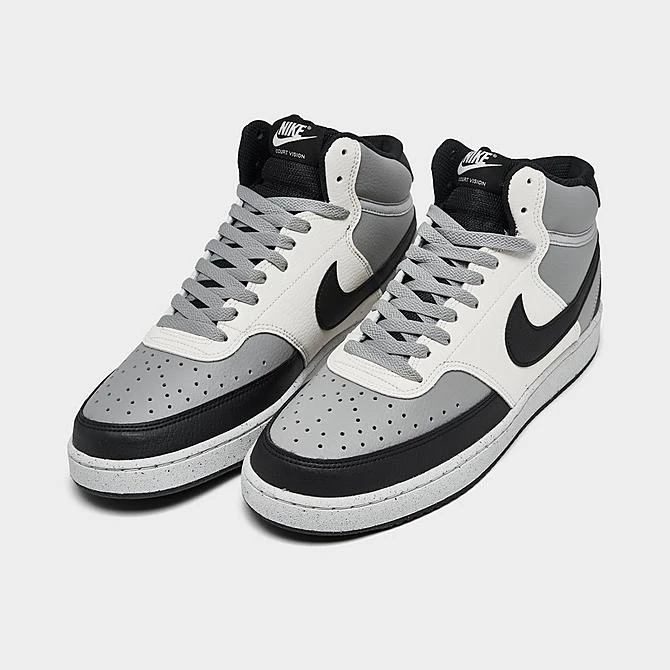 Men's Nike Court Vision Mid Next Nature Casual Shoes Light Smoke Grey/Black/Sail - DN3577 002 4 Men's Nike Court Vision Mid Next Nature Casual Shoes Light Smoke Grey/Black/Sail - DN3577 002 - Image 2