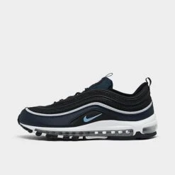 Men's Nike Air Max 97 Casual Shoes Black/Dark Obsidian/Pure Platinum/University Blue - DQ3955 001