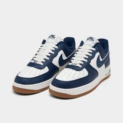 Men's Nike Air Force 1 '07 LV8 SE Varsity Casual Shoes Sail/Midnight Navy/Medium Gum Brown - DQ7659 101 -Stealth Fit Shop DQ7659 101 P2
