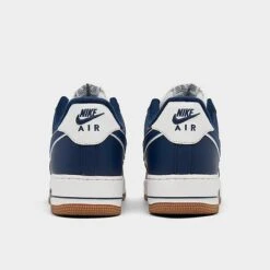 Men's Nike Air Force 1 '07 LV8 SE Varsity Casual Shoes Sail/Midnight Navy/Medium Gum Brown - DQ7659 101 -Stealth Fit Shop DQ7659 101 P4