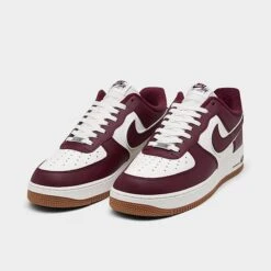 Men's Nike Air Force 1 '07 LV8 SE Varsity Casual Shoes Sail/Night Maroon/Gum Med Brown - DQ7659 102 -Stealth Fit Shop DQ7659 102 P2