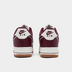 Men's Nike Air Force 1 '07 LV8 SE Varsity Casual Shoes Sail/Night Maroon/Gum Med Brown - DQ7659 102 -Stealth Fit Shop DQ7659 102 P4