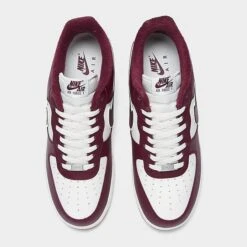 Men's Nike Air Force 1 '07 LV8 SE Varsity Casual Shoes Sail/Night Maroon/Gum Med Brown - DQ7659 102 -Stealth Fit Shop DQ7659 102 P5