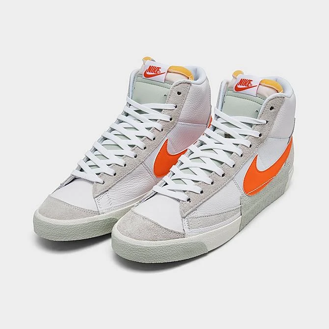 Men's Nike Blazer Mid Pro Club Casual Shoes White/Sail/Light Silver/Safety Orange - DQ7673 103 4 Men's Nike Blazer Mid Pro Club Casual Shoes White/Sail/Light Silver/Safety Orange - DQ7673 103 - Image 2