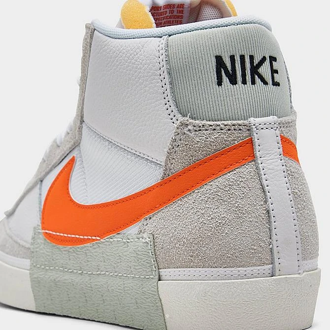 Men's Nike Blazer Mid Pro Club Casual Shoes White/Sail/Light Silver/Safety Orange - DQ7673 103 5 Men's Nike Blazer Mid Pro Club Casual Shoes White/Sail/Light Silver/Safety Orange - DQ7673 103 - Image 3