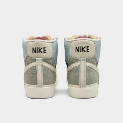 Men's Nike Blazer Mid Pro Club Casual Shoes Mica Green/Light Bone/Midnight Navy - DQ7673 300 -Stealth Fit Shop DQ7673 300 P4