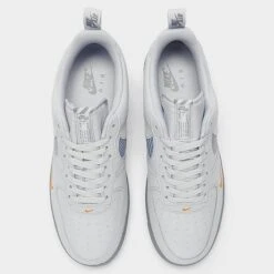 Men's Nike Air Force 1 '07 LV8 Carbon Fiber Casual Shoes Black/White/Iron Grey/Marina - DR0155 001 -Stealth Fit Shop DR0155 001 P5