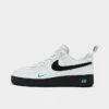 Men's Nike Air Force 1 '07 LV8 Carbon Fiber Casual Shoes White/White/Black/Washed Teal - DR0155 100 -Stealth Fit Shop DR0155 100 P1